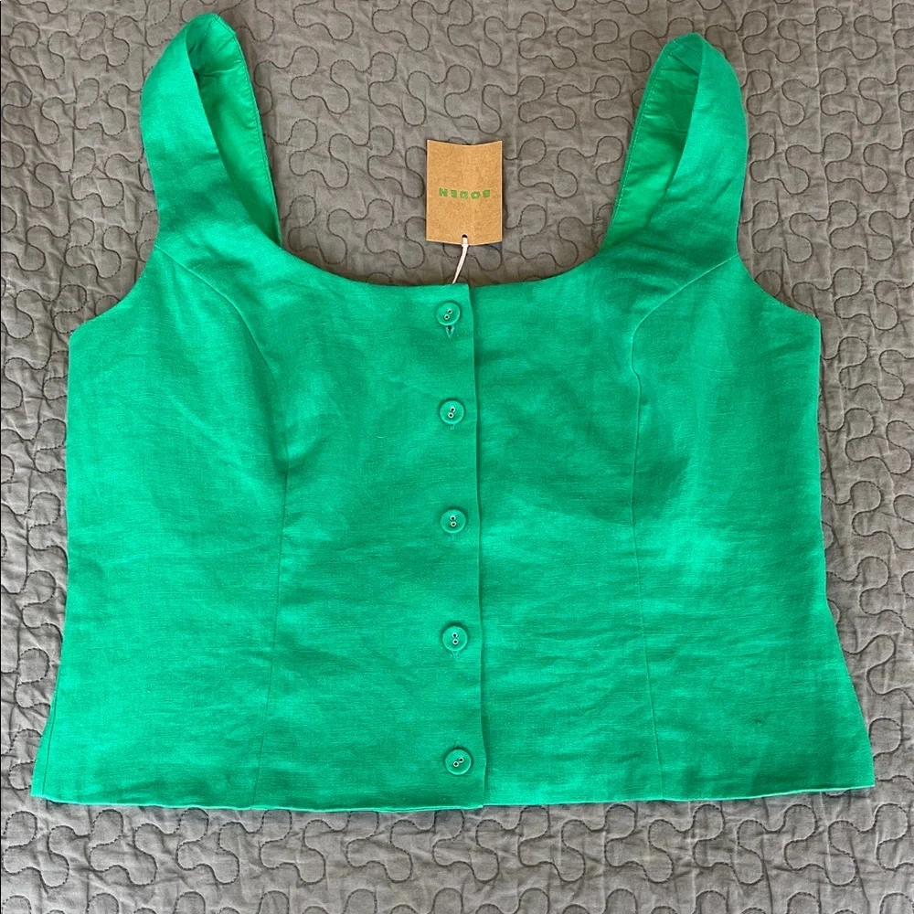 Boden Linen NWT Button Down Tank Top 10 - Picture 2 of 8